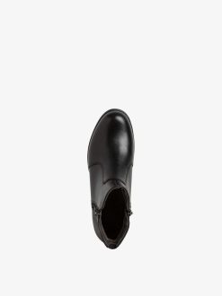 Tamaris Bottine En Cuir - Noir | Bottines