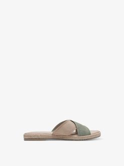 Tamaris Mule En Cuir - Vert | Mules