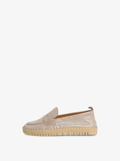 Tamaris Babouche En Cuir - Beige | Chaussures Basses Et Pantoufles