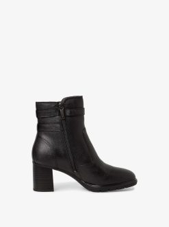 Tamaris Bottine En Cuir - Noir | Bottines