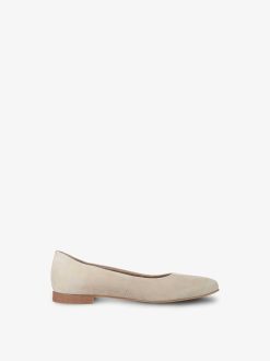 Tamaris Ballerine En Cuir - Beige | Ballerines